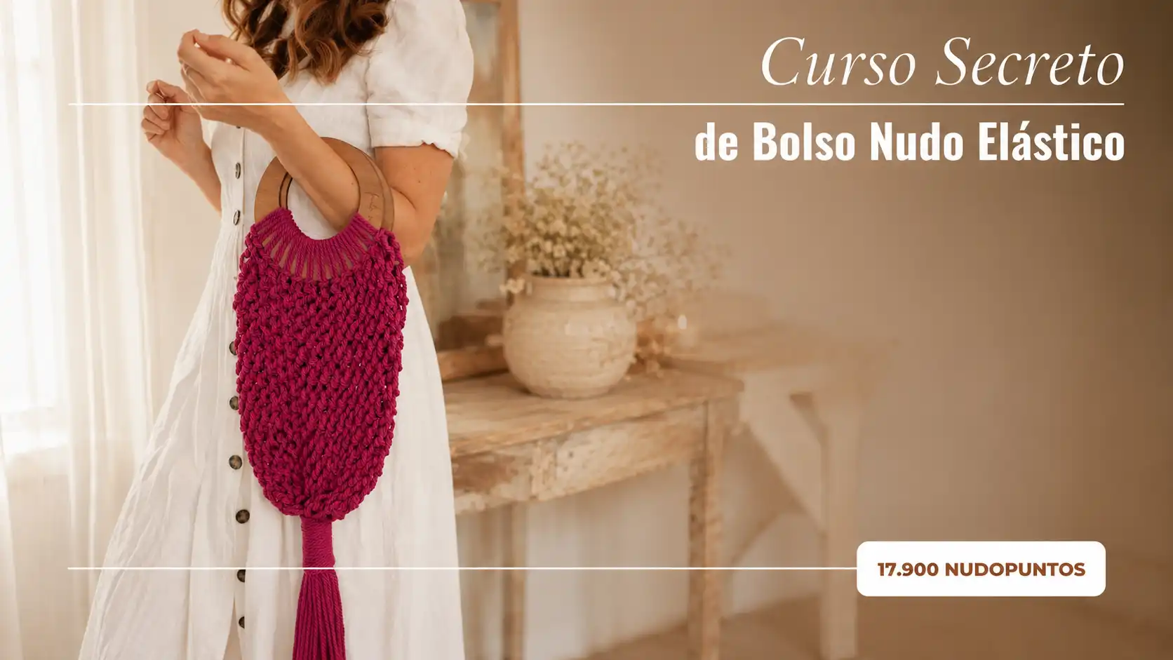 Curso macramé Bolso Nudo Elastico